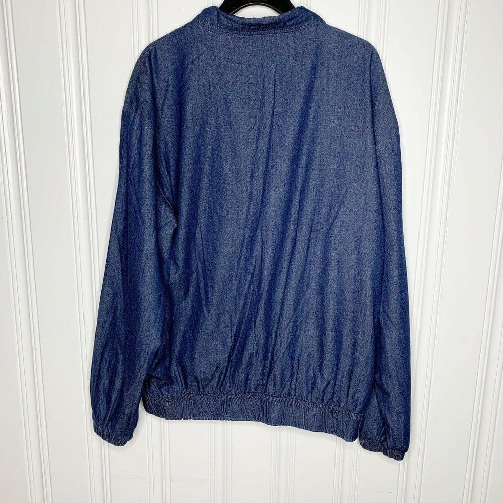 Norm Thompson Blue Denim Full Zip Jacket Large - Picture 4 of 5